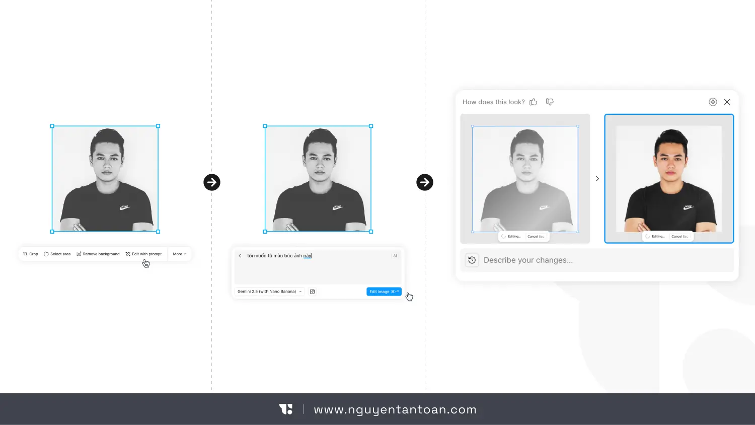UI/UX illustration of AI responding in context, right inside the user's workspace.